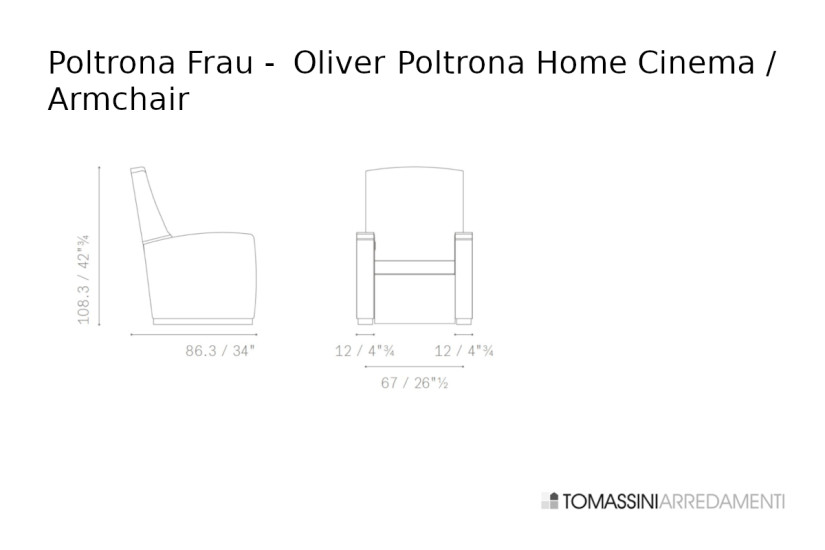 Oliver Home Cinema Armchair Poltrona Frau - 7