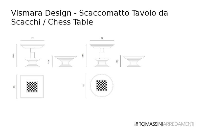 Scaccomatto Chess Table Vismara Design - 7