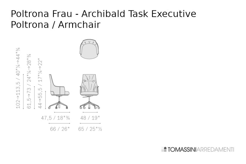 Archibald Task Executive Armchair Poltrona Frau - 6