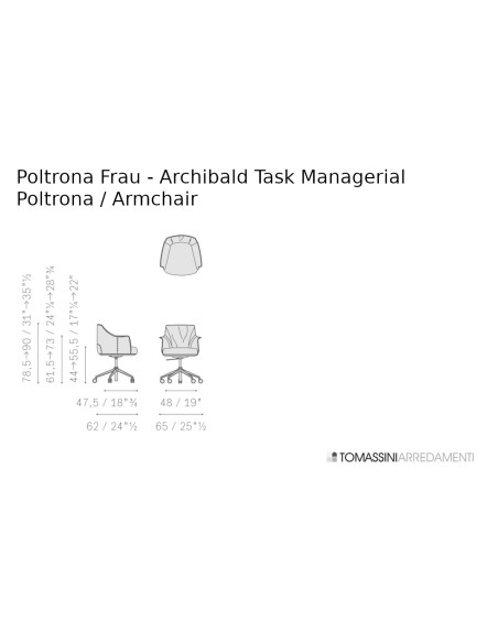 Poltrona Archibald Task Managerial Poltrona Frau - 6