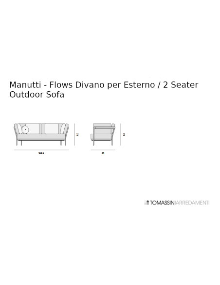 Divano Outdoor Flows Manutti - 5