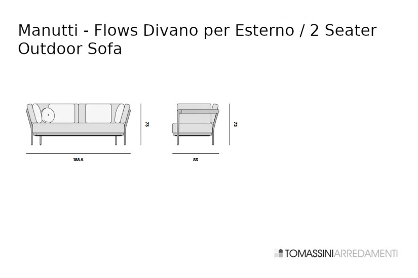 Divano Outdoor Flows Manutti - 5