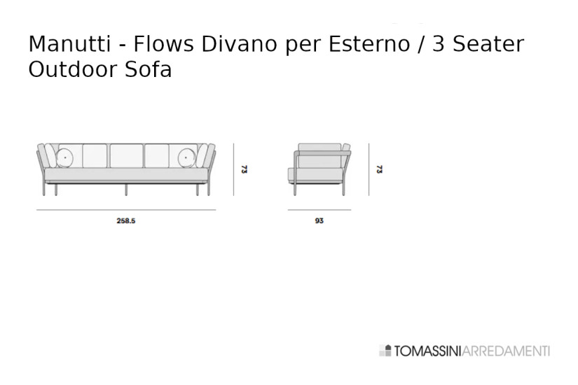 Canapé d'extérieur Flows Manutti - 6