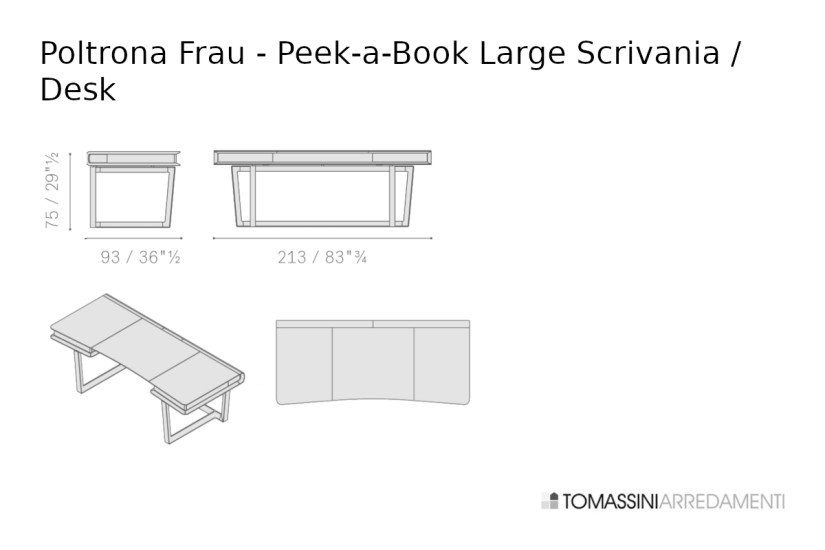 Peek-a-Book Large Desk Poltrona Frau - 6
