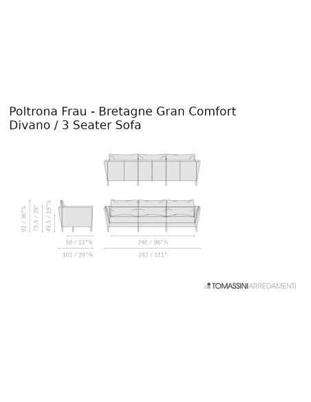 Divano Bretagne Gran Comfort Poltrona Frau - 7