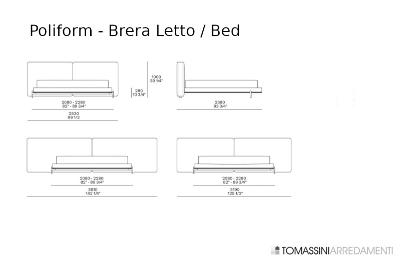 Letto Brera Poliform - 1