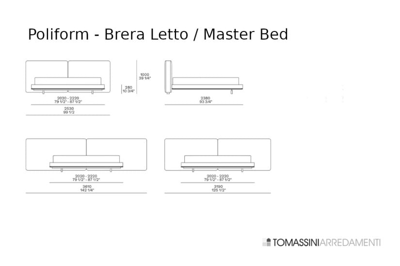 Letto Brera Poliform - 2