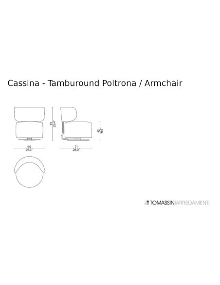 Tamburound Armchair Cassina - 7