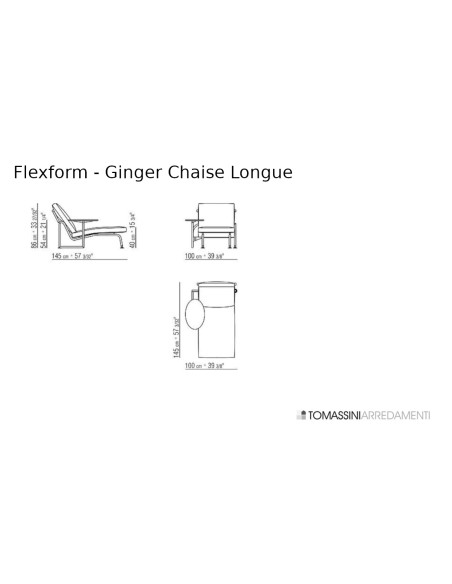 Chaise Longue Ginger Flexform - 7