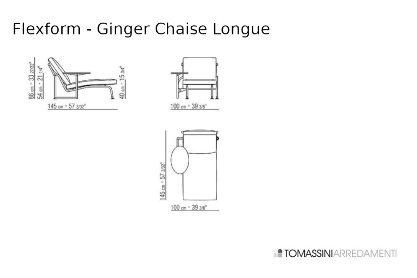 Chaise Longue Ginger Flexform - 7