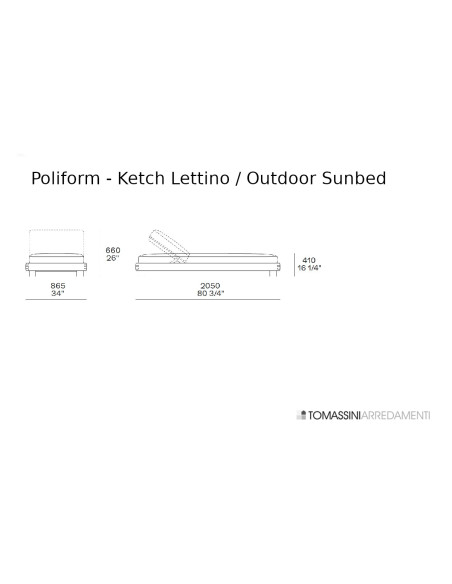 Ketch Outdoor Sunbed Poliform - 3