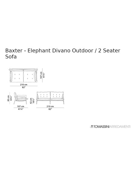 Elephant Outdoor Sofa Baxter - 5