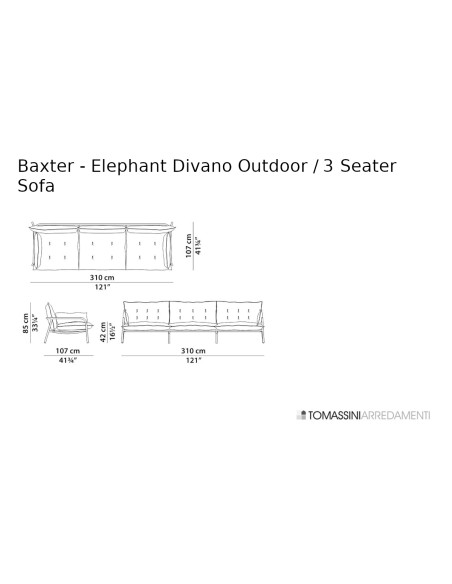 Elephant Outdoor Sofa Baxter - 6