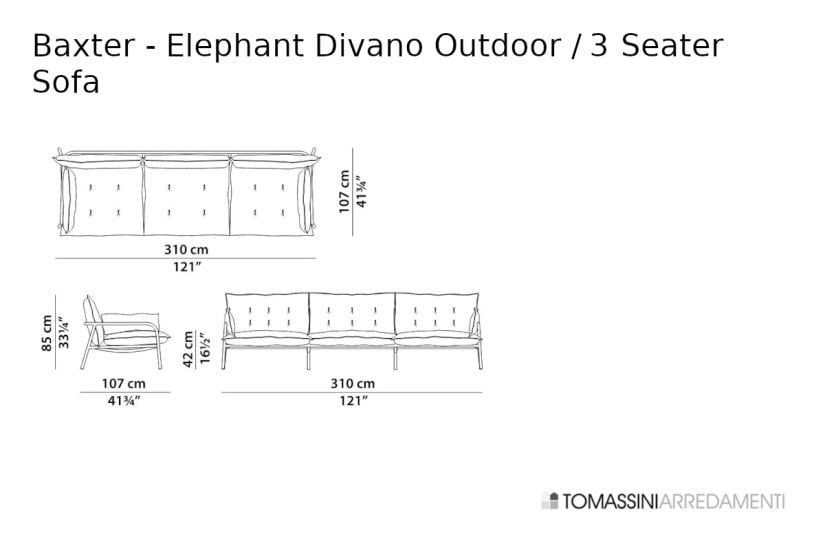 Elephant Outdoor Sofa Baxter - 6