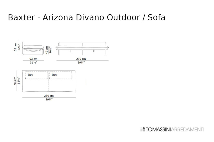 Arizona Outdoor Sofa Baxter - 7