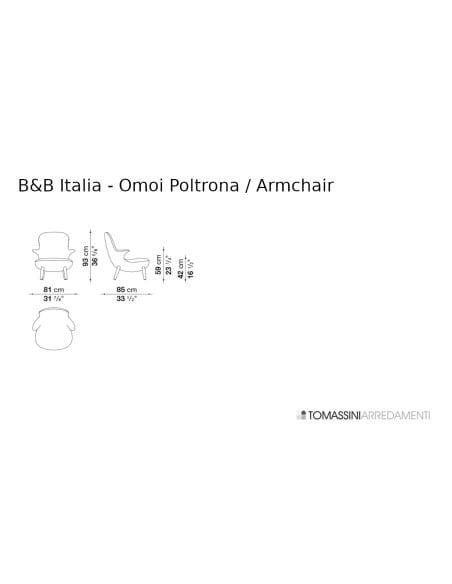 Omoi Armchair B&B Italia - 7