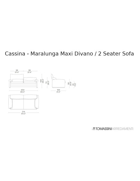 Divano Maralunga Maxi blu (Offerta Expo) Cassina - 10