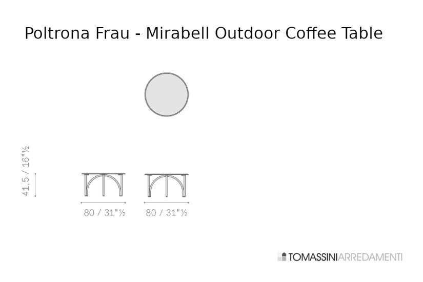 Table d'extérieur Mirabell Poltrona Frau - 6