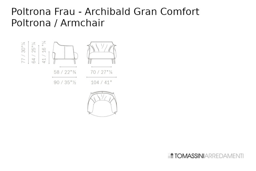 Fauteuil Archibald Gran Comfort Poltrona Frau - 7