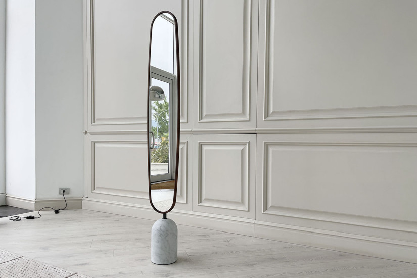 Miroir Ekero en marbre blanc (Offre Expo) Porada - 2