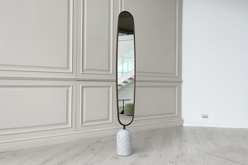 Miroir Ekero marbre blanc (Offre Expo) Porada - 3