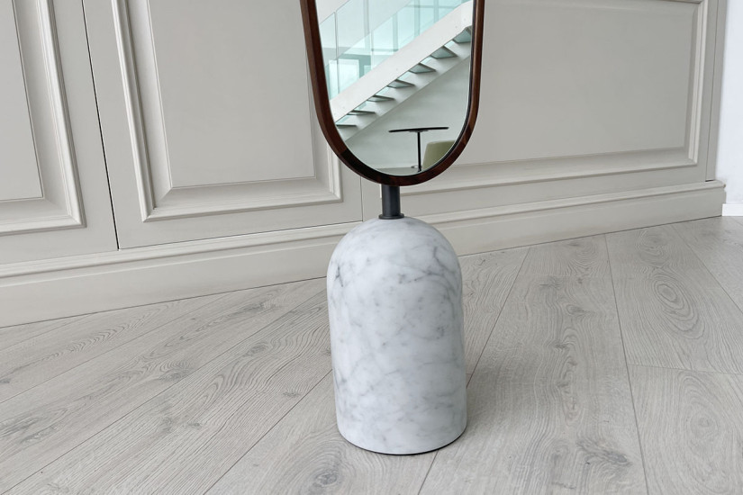 Miroir Ekero marbre blanc (Offre Expo) Porada - 5