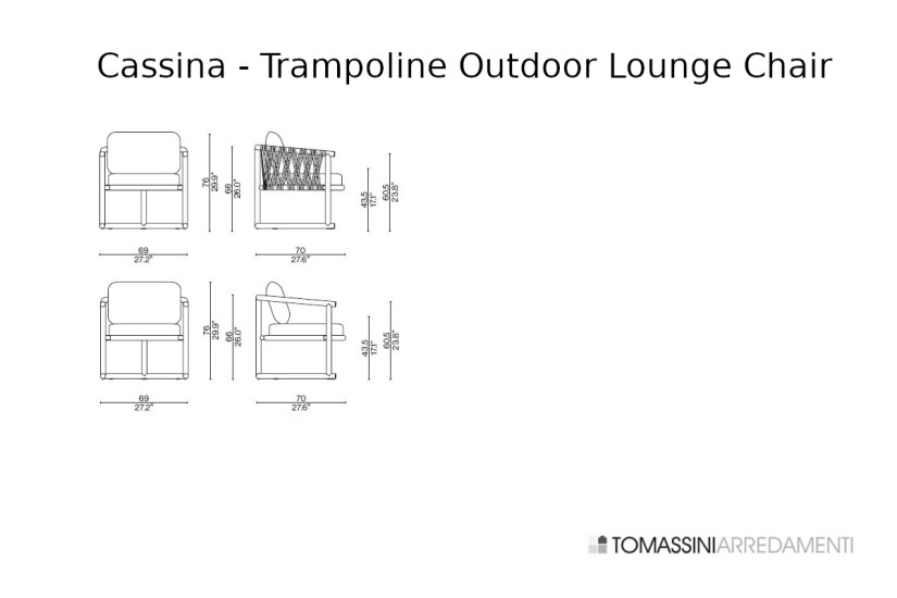 Sedia Lounge Outdoor Trampoline Cassina - 8