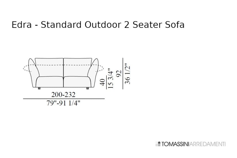 Standard Outdoor Sofa Edra - 4