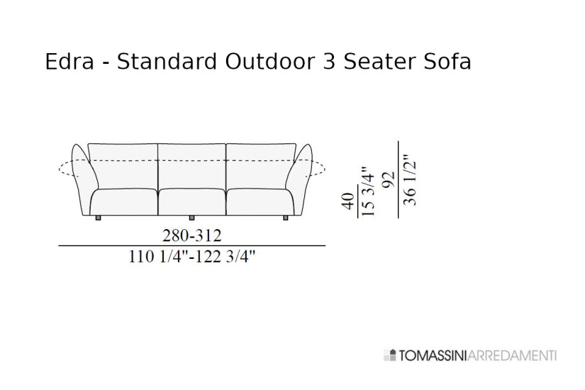 Standard Outdoor Sofa Edra - 5
