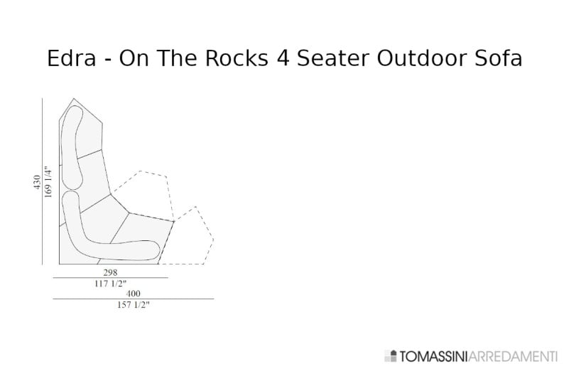 On The Rocks Outdoor Sofa Edra - 4