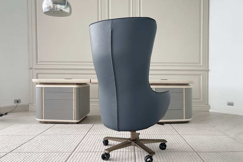 Poltrona Direzionale Genius in pelle blu (Offerta Expo) Giorgetti - 6