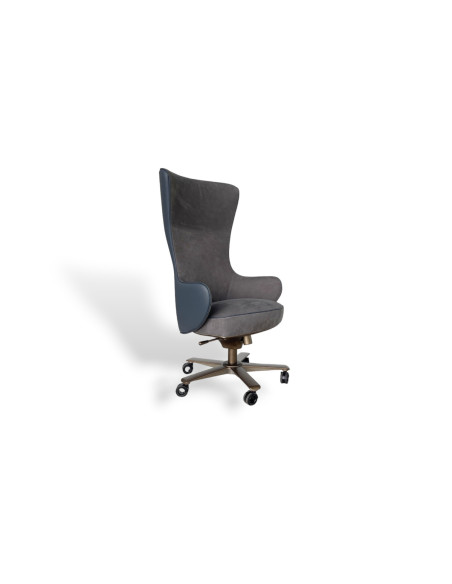 Poltrona Direzionale Genius in pelle blu (Offerta Expo) Giorgetti - 8