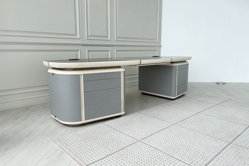 Bureau Tycoon en acajou (Offre Expo) Saba - 2