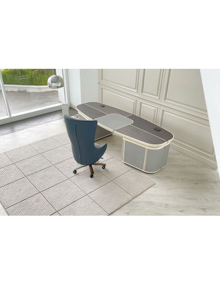 Bureau Tycoon en acajou (Offre Expo) Saba - 5