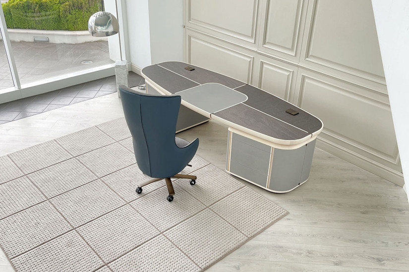 Bureau Tycoon en acajou (Offre Expo) Saba - 5