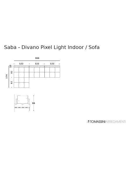 Canapé Pixel Light Intérieur gris (Offre Expo) Saba - 8