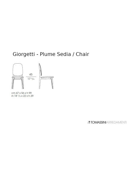 Chaise Plume Giorgetti - 4