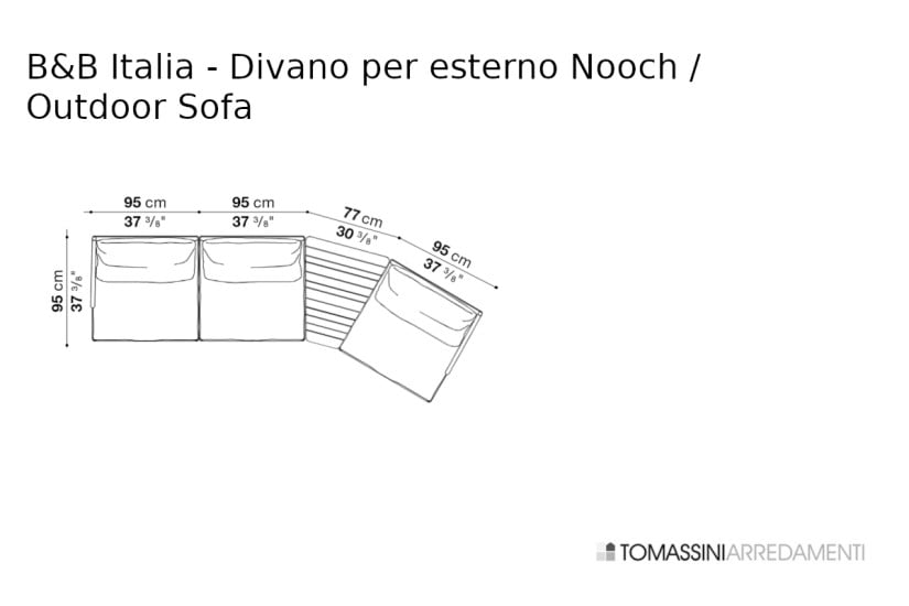 Nooch Outdoor Sofa (Expo Offer) B&B Italia Outdoor - 10