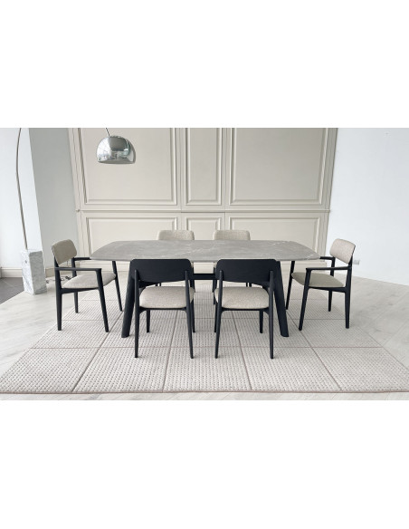 Tavolo Curve in marmo grigio (Offerta Expo) Poliform - 1