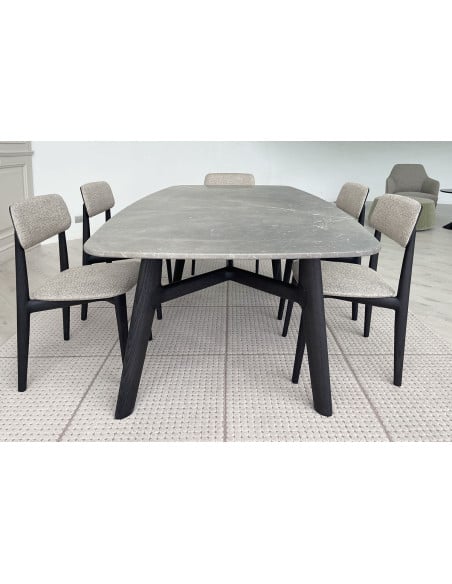 Curve Grey Marble Table (Expo Offer) Poliform - 3