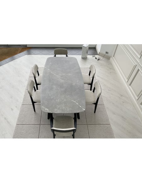 Curve Grey Marble Table (Expo Offer) Poliform - 5