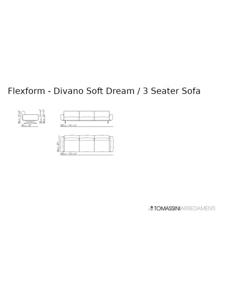 Canapé Soft Dream gris (Offre Expo) Flexform - 8