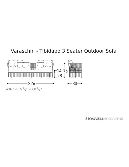 Tibidabo Outdoor Sofa Varaschin - 5