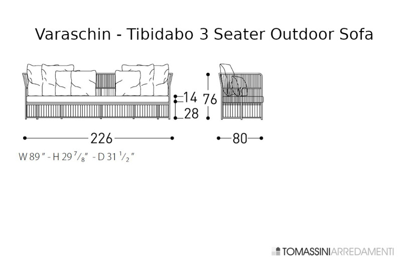 Tibidabo Outdoor Sofa Varaschin - 5