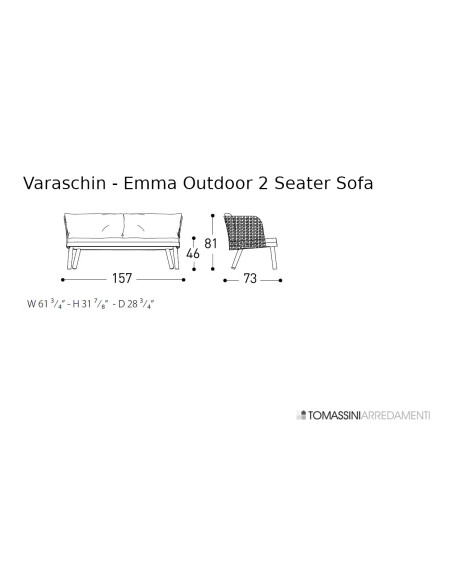 Emma Outdoor Sofa Varaschin - 4