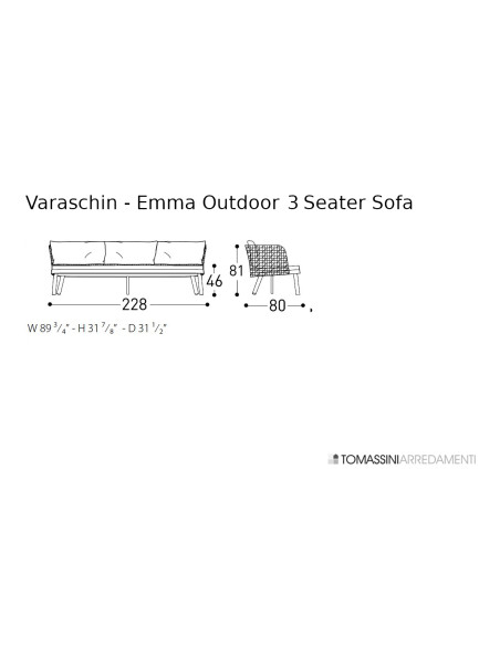 Emma Outdoor Sofa Varaschin - 5