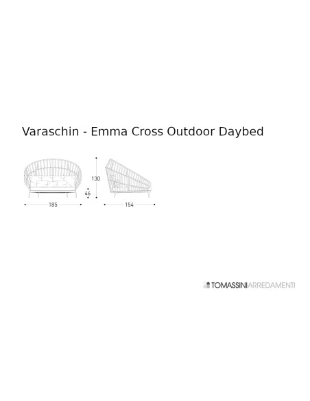 Emma Cross Outdoor Daybed Varaschin - 6