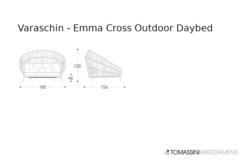 Emma Cross Outdoor Daybed Varaschin - 6