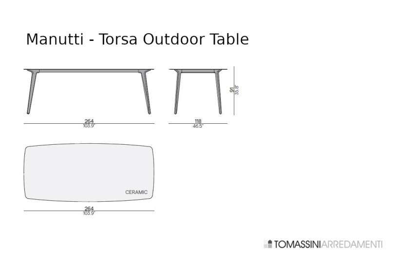 Torsa Outdoor Table Manutti - 5