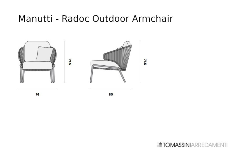 Radoc Outdoor Armchair Manutti - 7